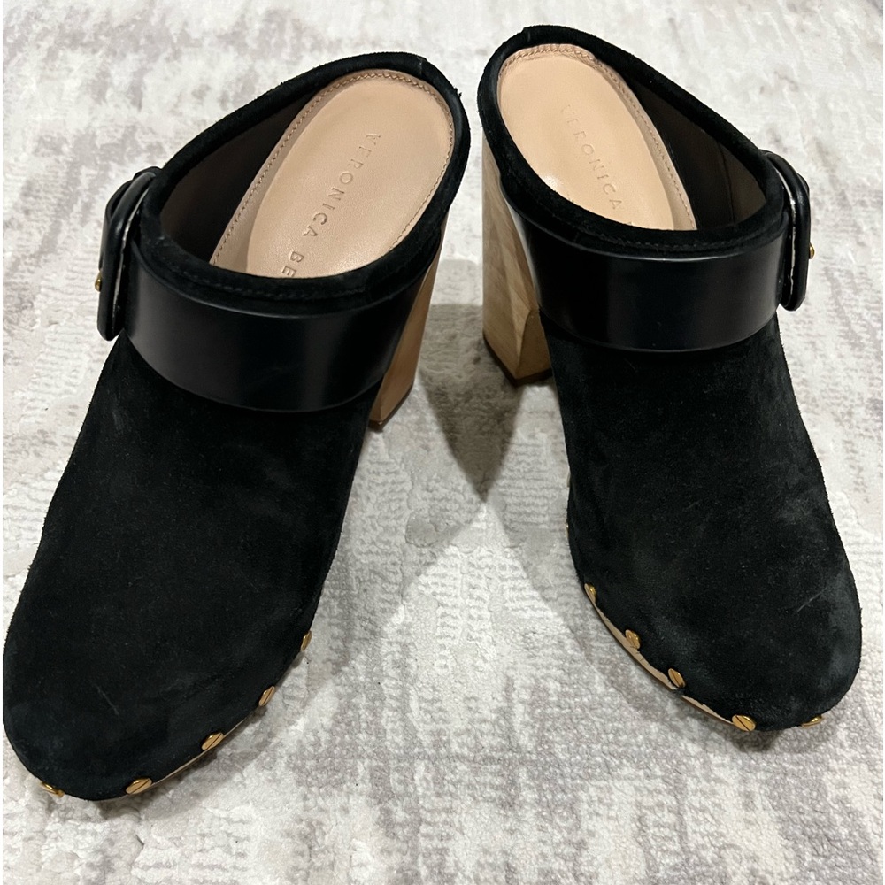 Veronica Beard Dacey Suede Clogs